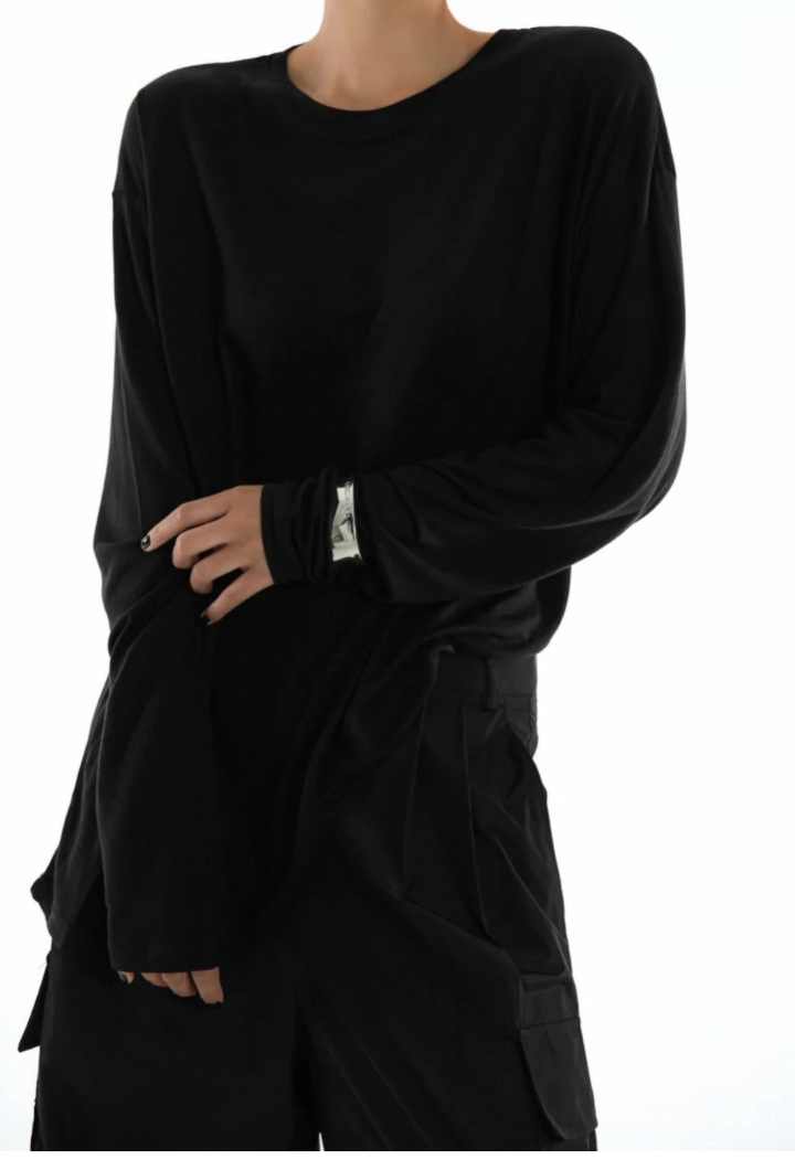 Classic Oversized Soft Long-Sleeve T-Shirt