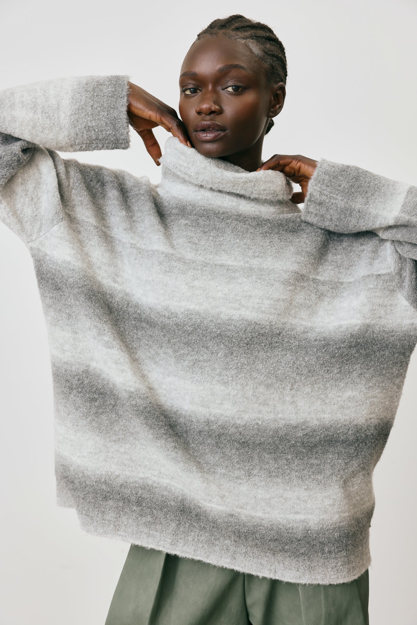 Turtleneck Ombre Sweater