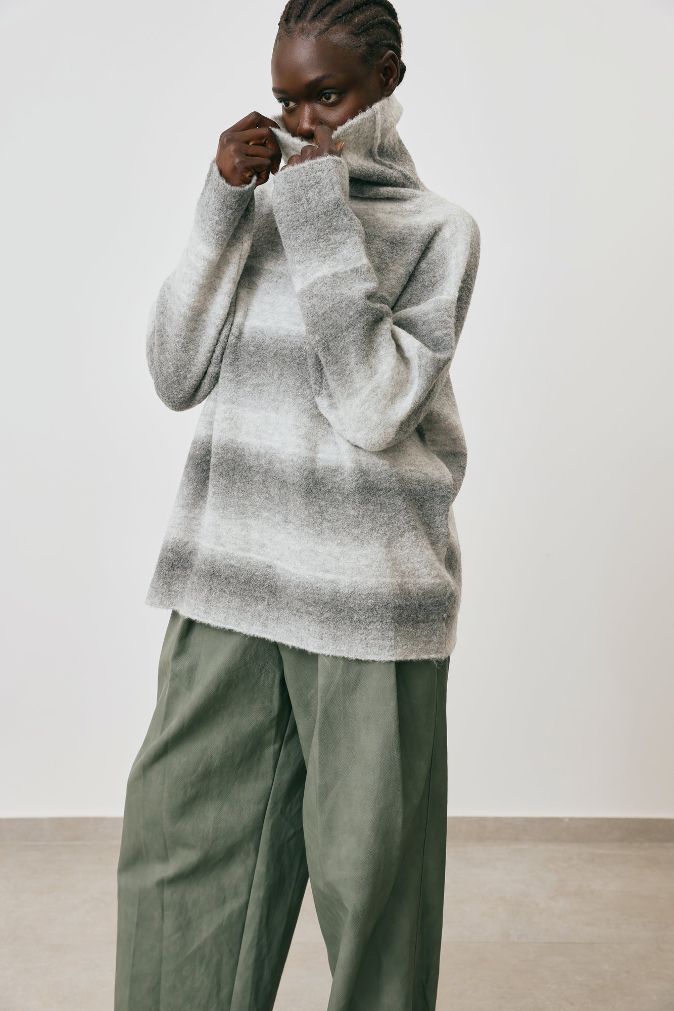 Turtleneck Ombre Sweater