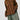 Person wearing a brown shirt and green pants on a white background