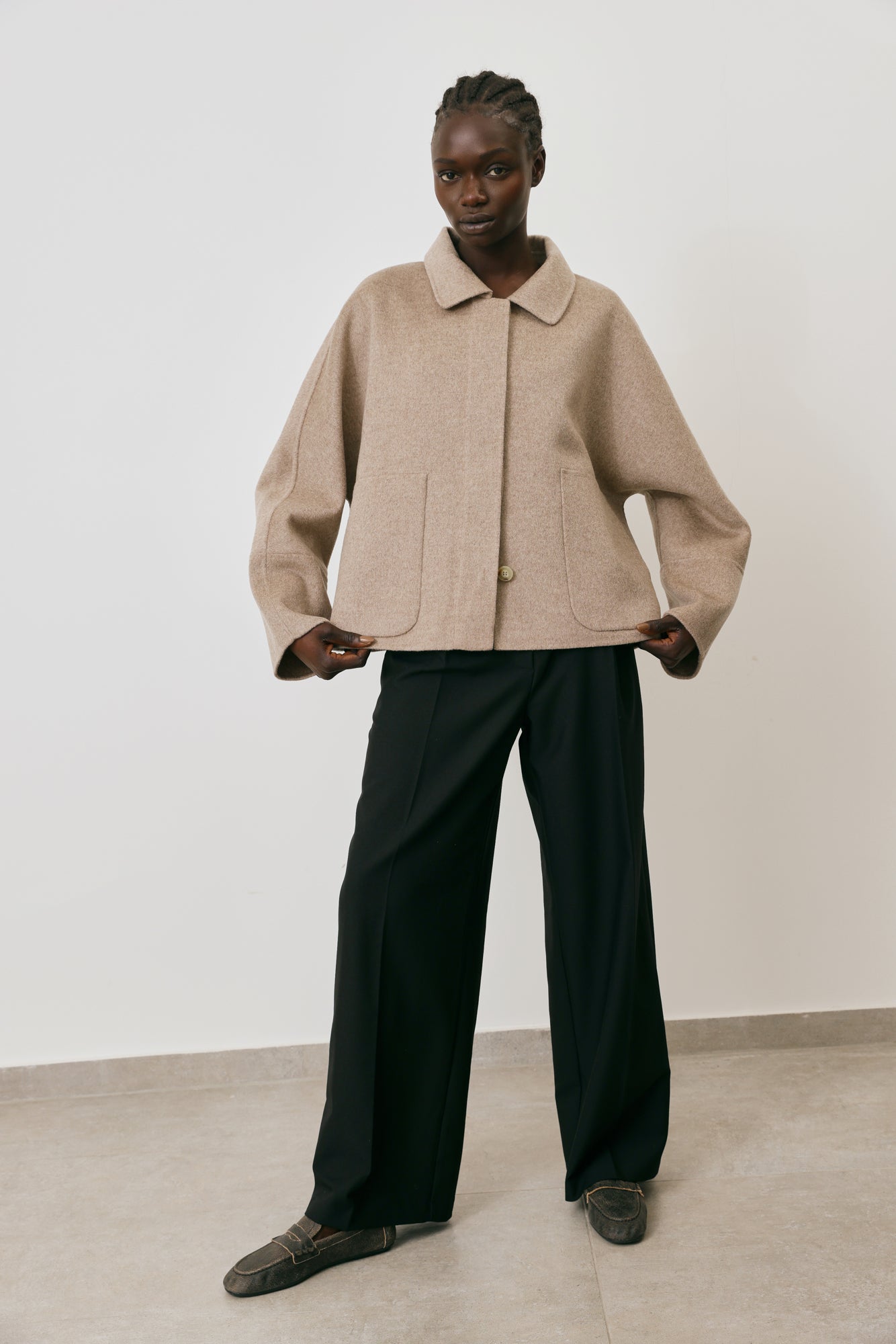 Wool cardigan jacket