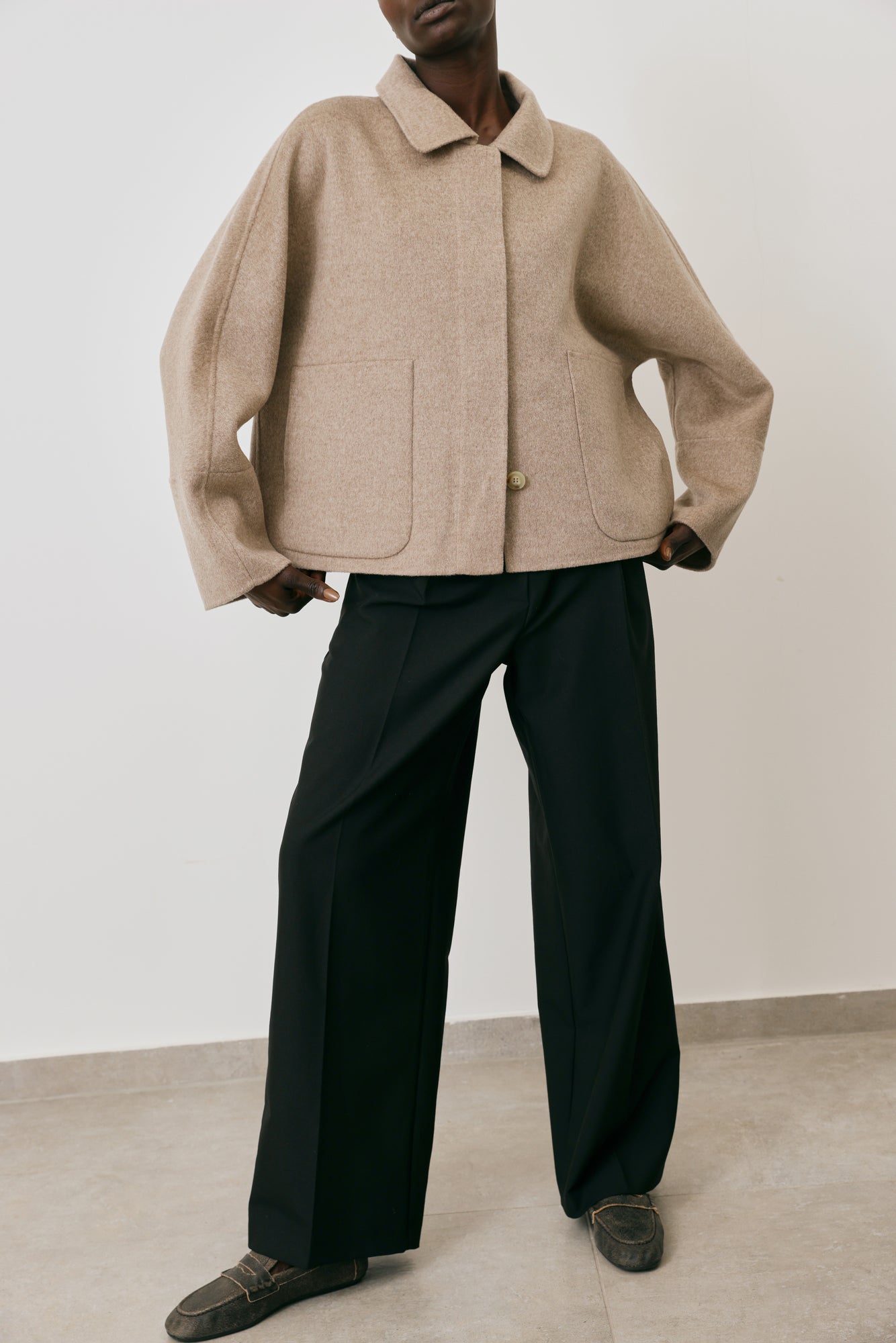 Wool cardigan jacket