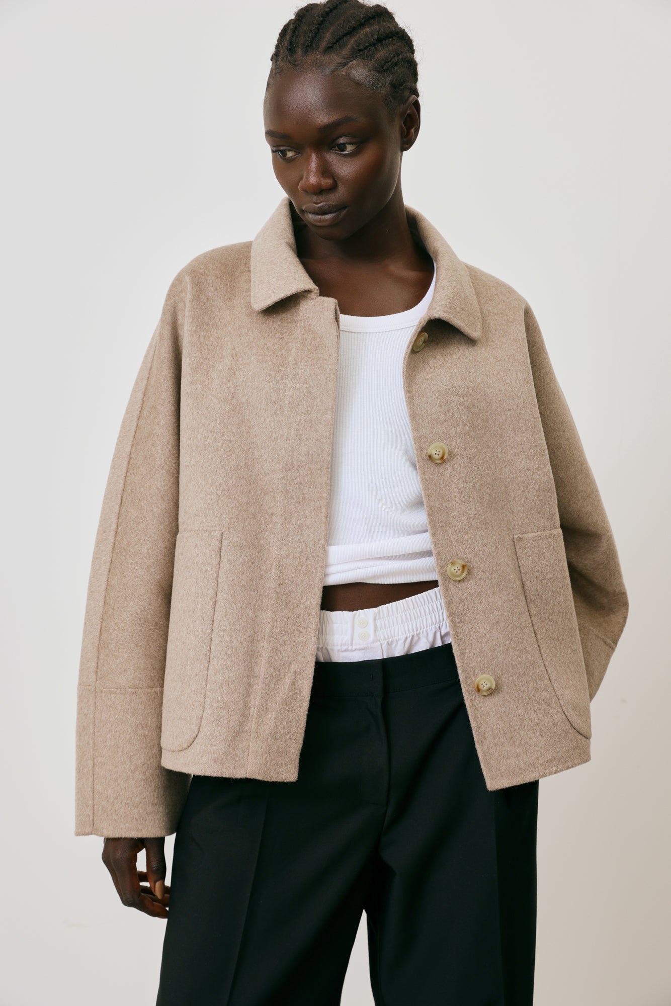 Wool cardigan jacket