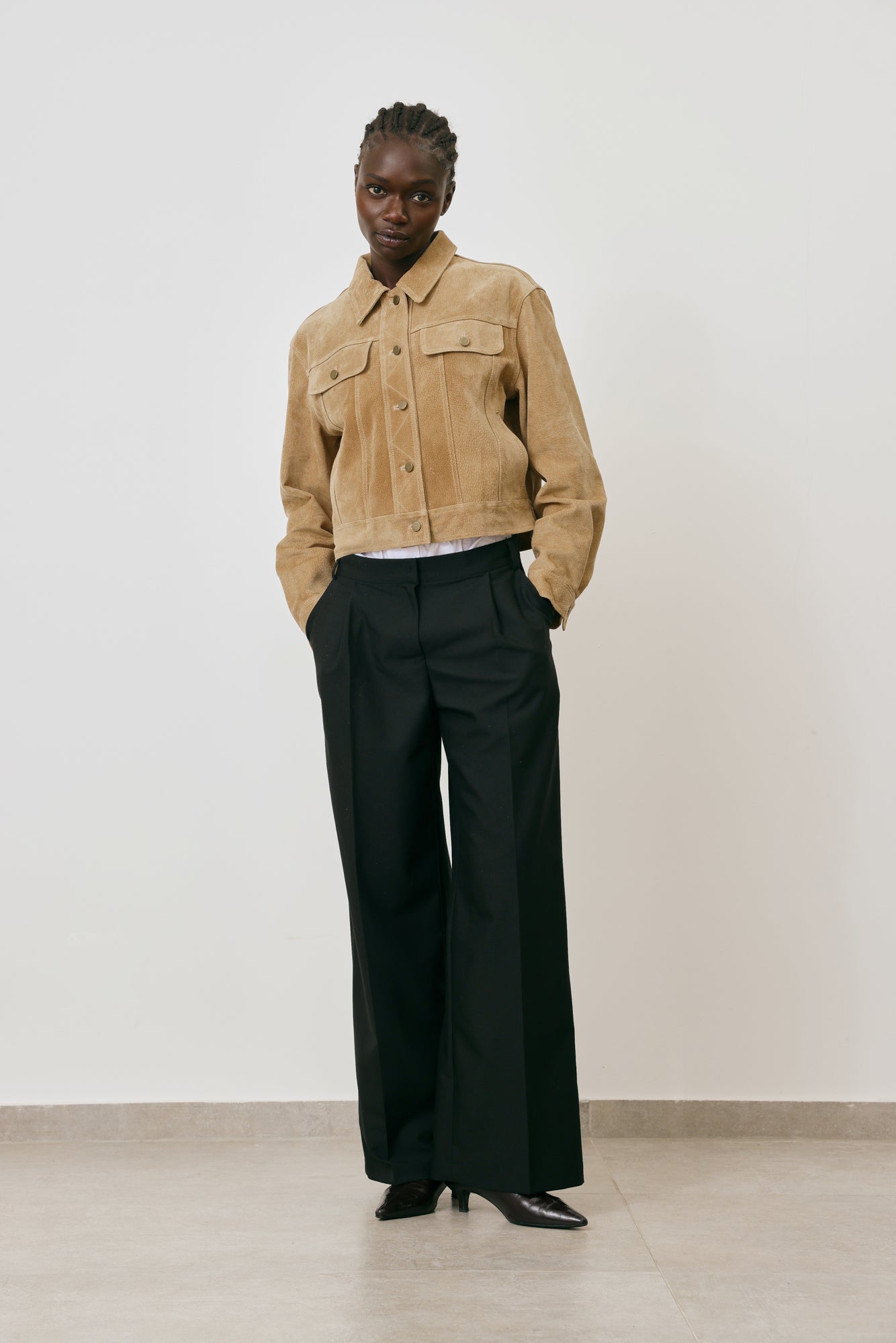 Suede Cropped Jacket