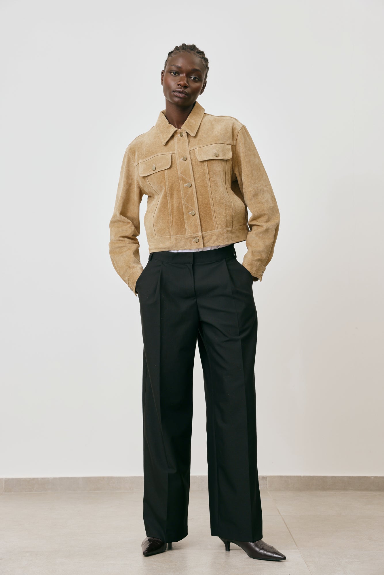 Suede Cropped Jacket