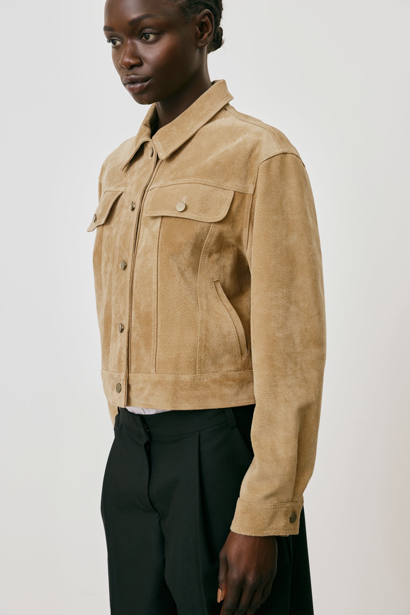 Suede Cropped Jacket