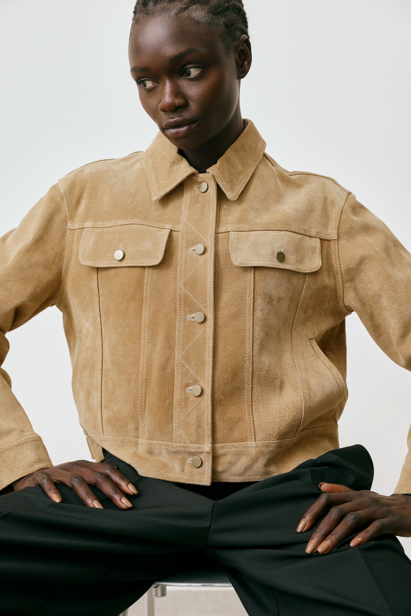 Suede Cropped Jacket