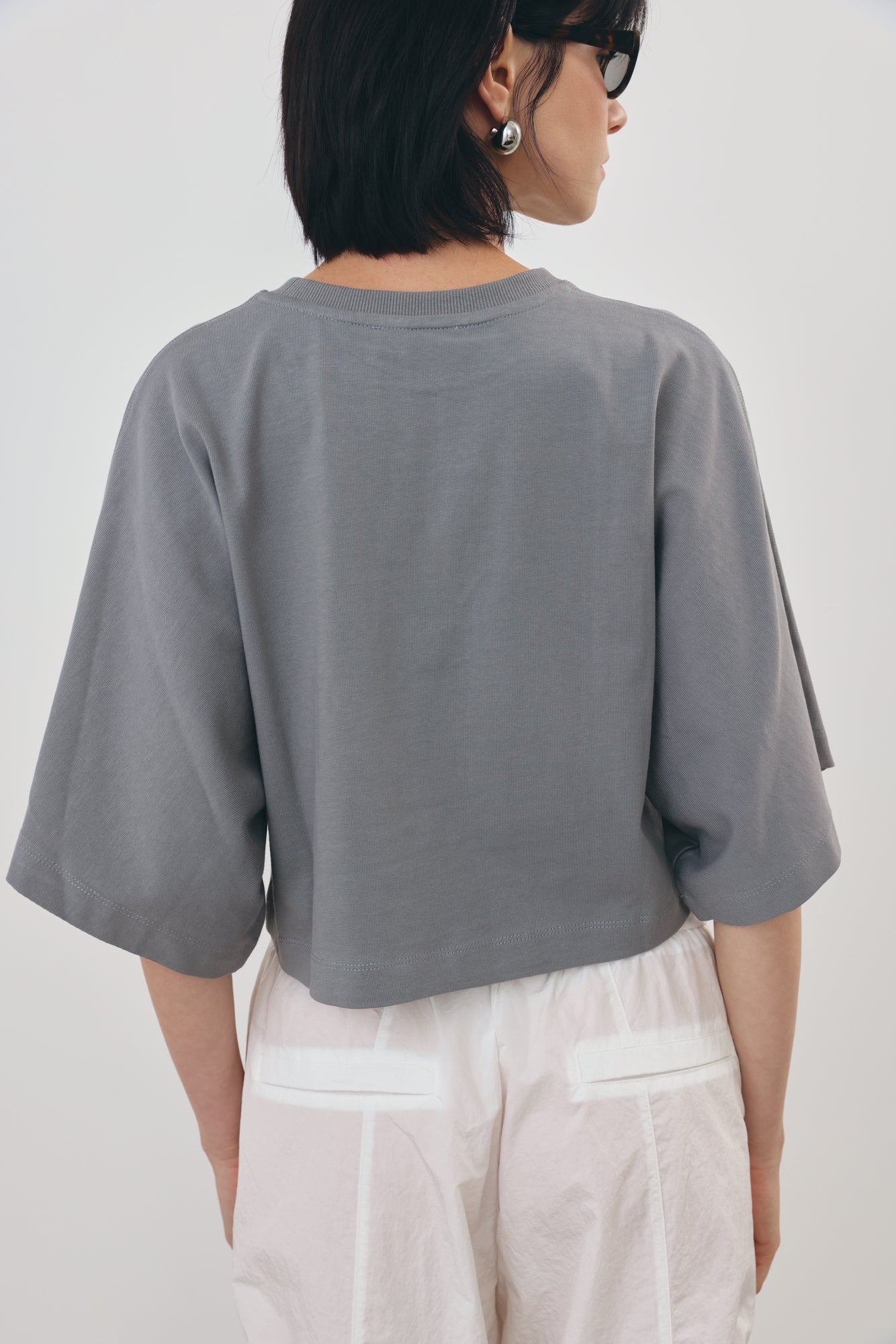 Cropped Wide-Sleeve Tee