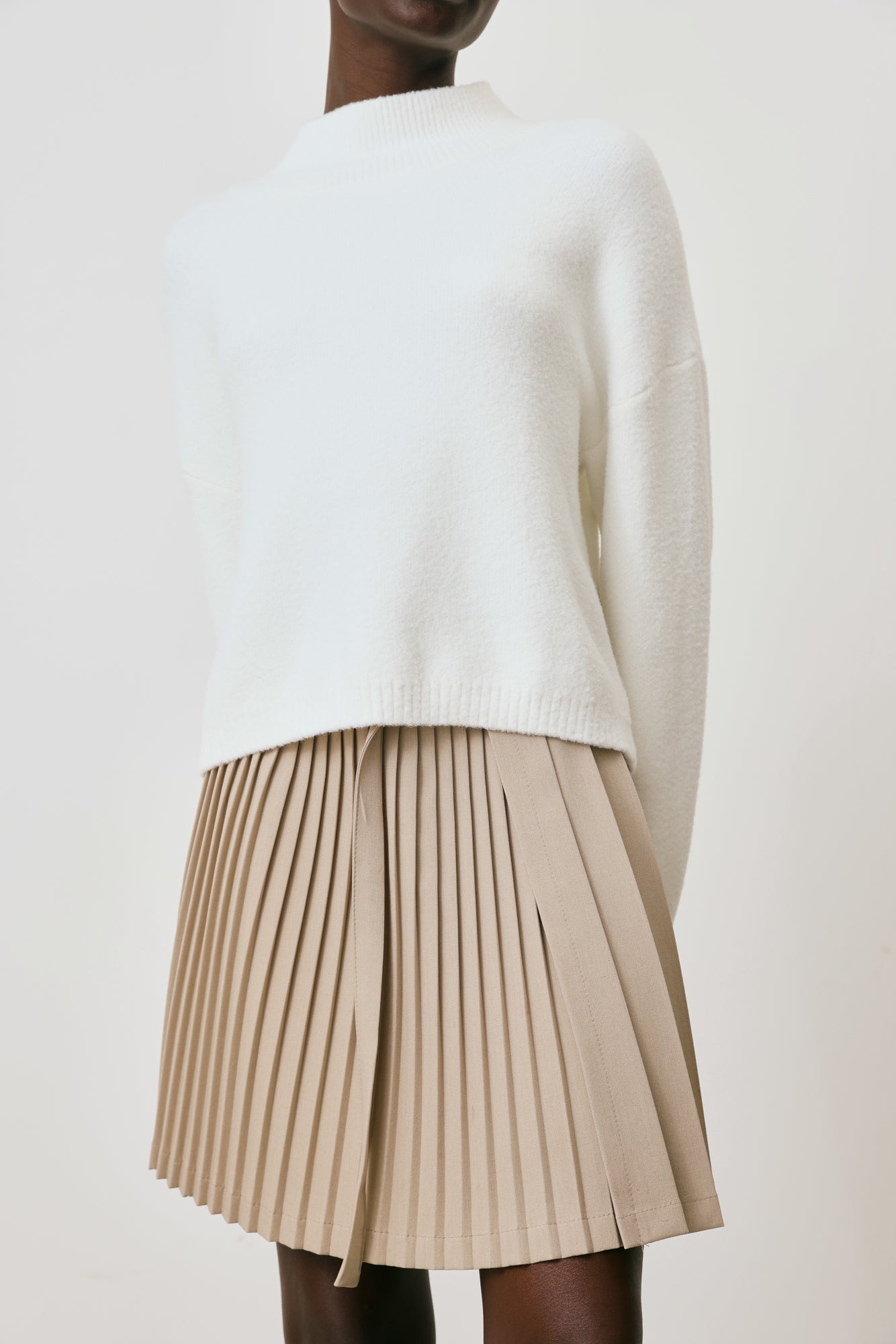 Fluffy Mock-Neck Sweater