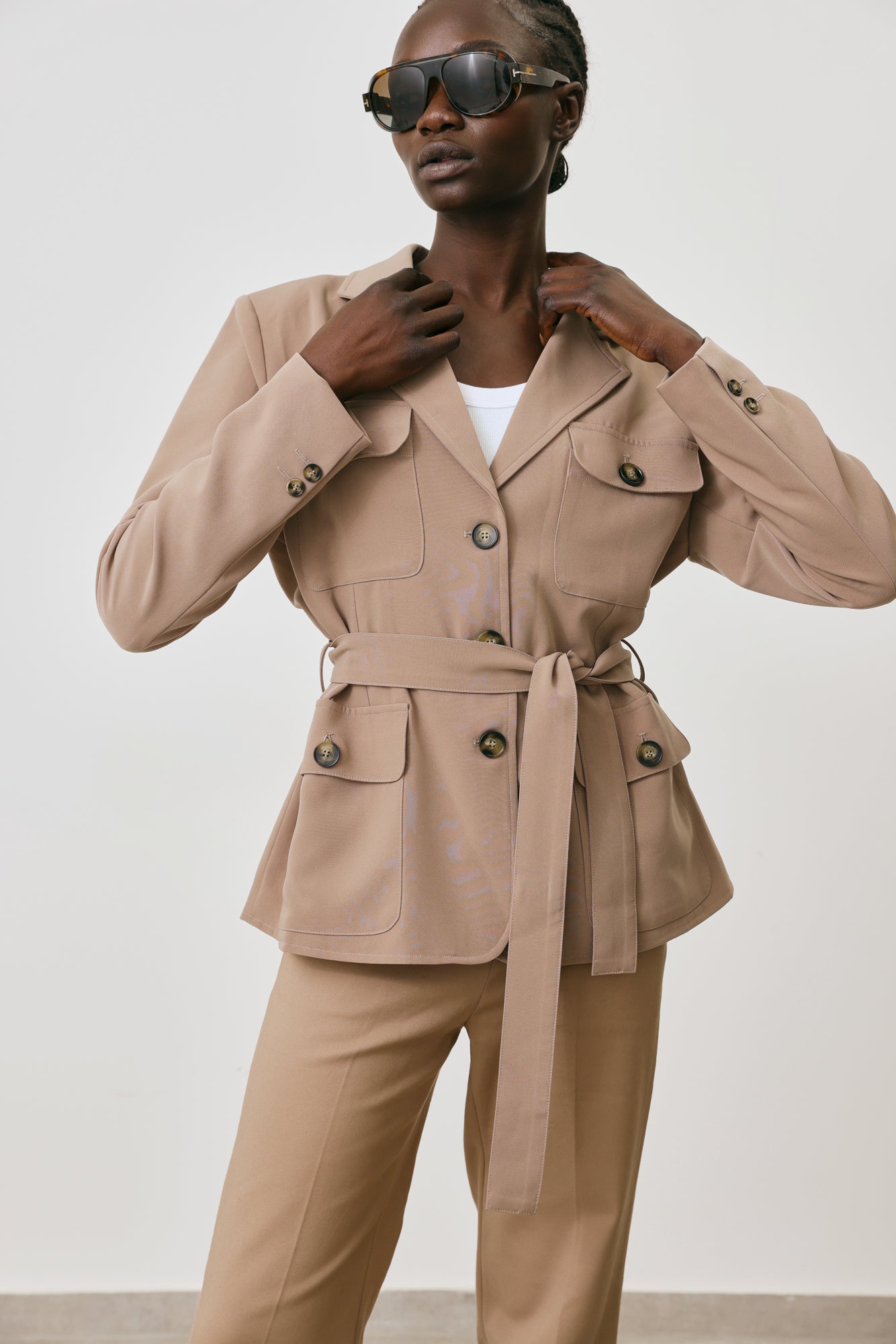 Belted Pocket Jacket