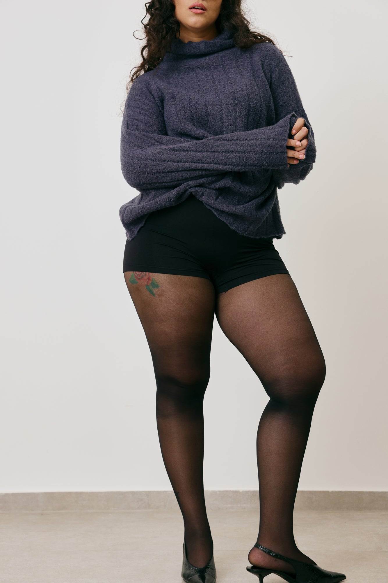 Turtleneck Rib Sweater