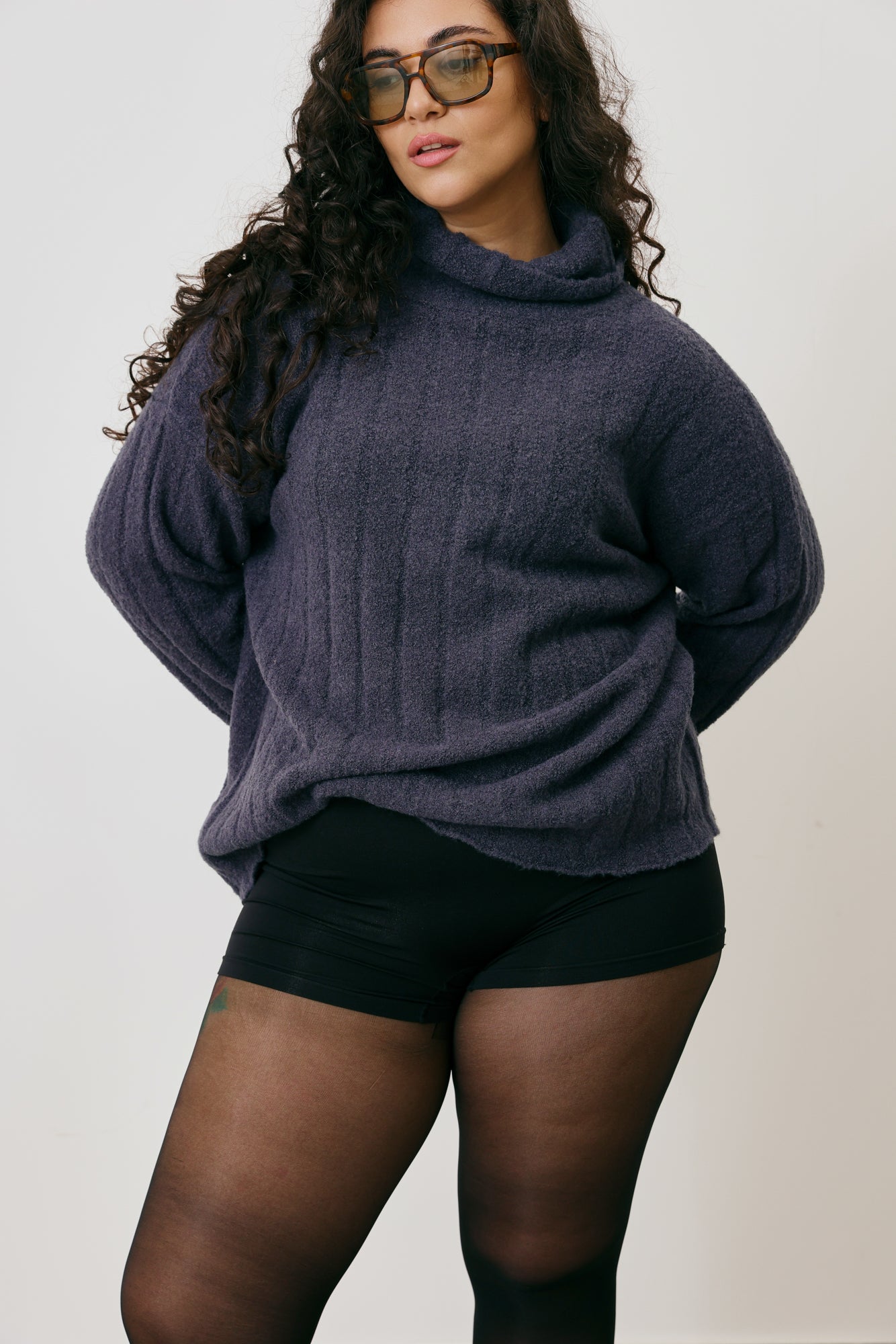 Turtleneck Rib Sweater