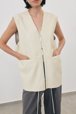 Leather Pocket vest