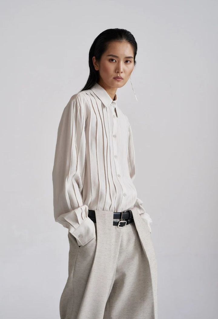 Chic woven stripe yellow cotton shirt, women's stylish yellow striped blouse, casual cotton striped shirt, fashionable woven yellow top, trendy yellow cotton blouse, elegant cotton striped shirt for women, summer woven stripe shirt, versatile yellow fashion blouse, modern woven stripe cotton shirt, comfortable casual yellow top, wardrobe staple yellow shirt, women’s chic woven cotton blouse.

